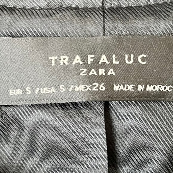 Zara Trafaluc Ponte Knit Moto Cropped Jacket Zippers - Black - S - Picture 10 of 10